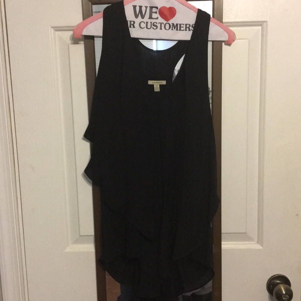 Bordeaux Black Silk Flowy Top